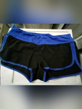 Ardene Women's Athletic Running Shorts Black & Blue Size Small
